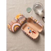 Journeys in the Sun Travel Essentials Hard Shell Case [9cm x 4cm] - Koh Living Aboriginal Art