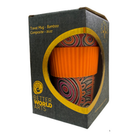 Celebration of Life - Aboriginal All Natural Bamboo Eco Travel/Coffee Mug (480ml) 