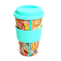 Aboriginal All Natural Bamboo Eco Travel/Coffee Mug (480ml) - Ngarrindjeri Country