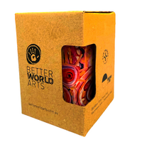 Ramindjeri Water Dreaming Bamboo Lidded Travel Mug (227ml - 8oz) - Better World Art