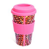 Aboriginal All Natural Bamboo Eco Travel/Coffee Mug (480ml) - Waterhole
