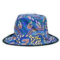 Warrina Aboriginal Art Reversible Bucket Hat - Sacred Woman's Song/Corroboree