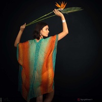 Saretta Aboriginal Art Cotton Kaftan- Kamari (Northward)