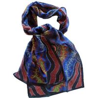 Hogarth Arts Aboriginal design Polyester Chiffon Scarf - The Heart of Fire