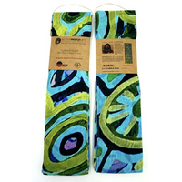 Better World Aboriginal Art Organic Cotton Summer Scarf (200cm x 70cm)  - Ngarrindjeri Country