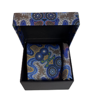 Lee Anne Hall Aboriginal Art 2pce Polyester Tie Set - Blue