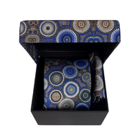 Lee Anne Hall Aboriginal Art 2pce Polyester Tie Set - Blue (2)