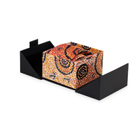 Warlukurlangu Aboriginal Art 2pce Woven Silk Tie Set - Emu Dreaming