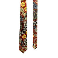 Warrina Aboriginal Art 100% Silk Tie (Giftbag) - Wild Coconut