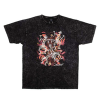Quinkan (Acid Washed Black) - Aboriginal design T-Shirt [Size: Small]