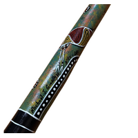 Eucalyptus handpainted Ironbark Didgeridoo [1.26m] - Brolga (Greens)