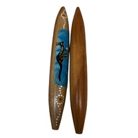 Skeenarang Booma - Bloodwood handpainted Music Sticks [30cm] - Blue Kangaroo