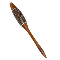 Black Wattle handmade/Dot Art handpainted Nulla Nulla (50cm) - Skeenarang Booma