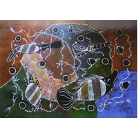 Animals of our Waterways - POSTCARD - Dreamtime Kullilla Aboriginal Art