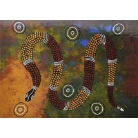 Rainbow Snake - POSTCARD - Dreamtime Kullilla Aboriginal Art 