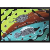 Turtle/Fish - POSTCARD - Dreamtime Kullilla Aboriginal Art