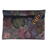 Utopia Aboriginal Zipped Neoprene Pencil Case - Awelye (Sugarbag)