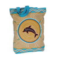 Muralappi Journey Cotton Canvas Shopping Bag (34cm x 40cm x10cm) - The Dolphin