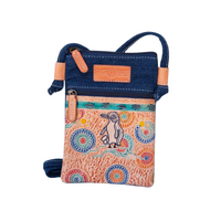 Little Penguin "Hippie" Bag [13 X 19cm] - Genuine Leather / Denim Cross Body - Muralappi Journey 