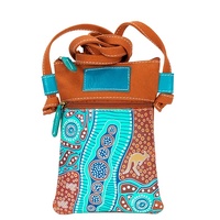 Tracks on Country [Copper] Genuine Leather/Canvas Combination Shoulder Bag [13cm x 19cm] - Nikki Dee Designs