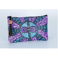 Nikki Dee Designs Genuine Leather Vanity Small Case (18cm x 11cm) - Grandmothers Wildflower