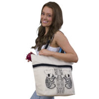 Koala Mates Recycled Cotton Canvas Shopping Bag (55cmx40cm) - Yakinno Gunditjmarra Dreaming
