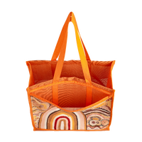 Aboriginal Art Teslin Shopping Bag (39 x 38 x 17cm) - Journeys in the Sun