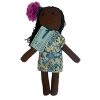 Handmade Soft-Fabric Aboriginal Doll - Torres Strait Island Female