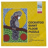 Wingaru Aboriginal Art Giant Floor Puzzle (24pce) - Cockatoo