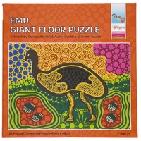 Wingaru Aboriginal Art Giant Floor Puzzle (24pce) - Emu
