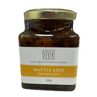 CLEARANCE - Wattleseed Apricots in Port Wine - 220ml - Footeside Farm [BB AUG 26]