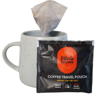 Blak Brews Single Foil Wrapped Coffee Travel Pouch (8g - medium roasted)