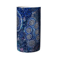Warlukurlangu Aboriginal Art Fine Porcelin Vase - Seven Sisters Dreaming