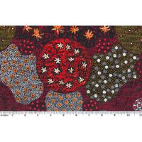 Wild Bush Tomato & Apple (Flame Scarlet) [SCRAP 1M] - Aboriginal design Fabric