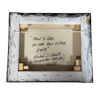 Original Aboriginal Art Painting Stretched Canvas (25cmx30cm) - Rain and Wet on the Red Ochre Lands