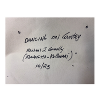 Unstretched Handpainted Aboriginal Art Canvas (27cm x 35cm) - Dancing on Country