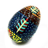 Bush Medicine Plants BOXED Handmade Decorative Lacquered Egg & Stand - Better World Aboriginal Art 
