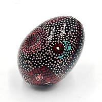 Better World Aboriginal Art Handmade Decorative Lacquered Egg & Stand - Seven Sisters
