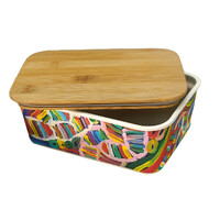 Utopia Aboriginal Art Bamboo Lunch Box - My Mothers Story