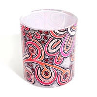 Better World Aboriginal Art Tealight Candle Holder [9cm x 8cm] - Celebration of Life