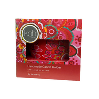 Gathering of Hearts Tealight Candle Holder (11cm) - Koh Living Aboriginal Art 