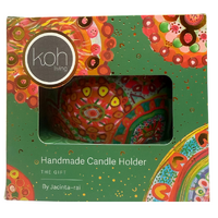 Koh Living Aboriginal Art Tealight Candle Holder (11cm) - The Gift