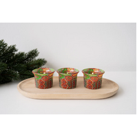Aboriginal Art Handmade Glass Candle Holder Votive Xmas Gift Pack (1) - The Gift