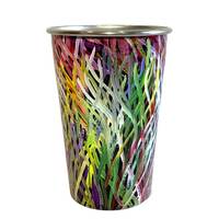 Utopia Aboriginal Art Stainless Steel (455ml) Tumbler - Grass Seed Dreaming