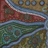 Moe Moe Design Silver Alloy Layered Outline Teardrop Earrings - Jellurgal Songlines