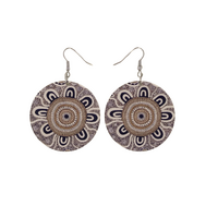 Windyigarn Aboriginal Arts Handmade Acrylic Earrings - Respect our Elders (4.5cms)