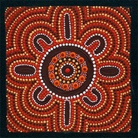 Allegria Handmade Aboriginal Art Pendant - Gathering Bushfood