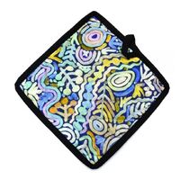 Better World Aboriginal Art Cotton Pot Holder - Ngarrindjeri Country 