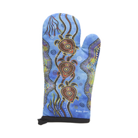 Muralappi Journey Aboriginal Art Oven Mitt - Path of the Sea Turtles