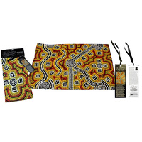 Dreaming Collection Aboriginal Art Cotton Teatowel - Brush-tailed Possum Dreaming